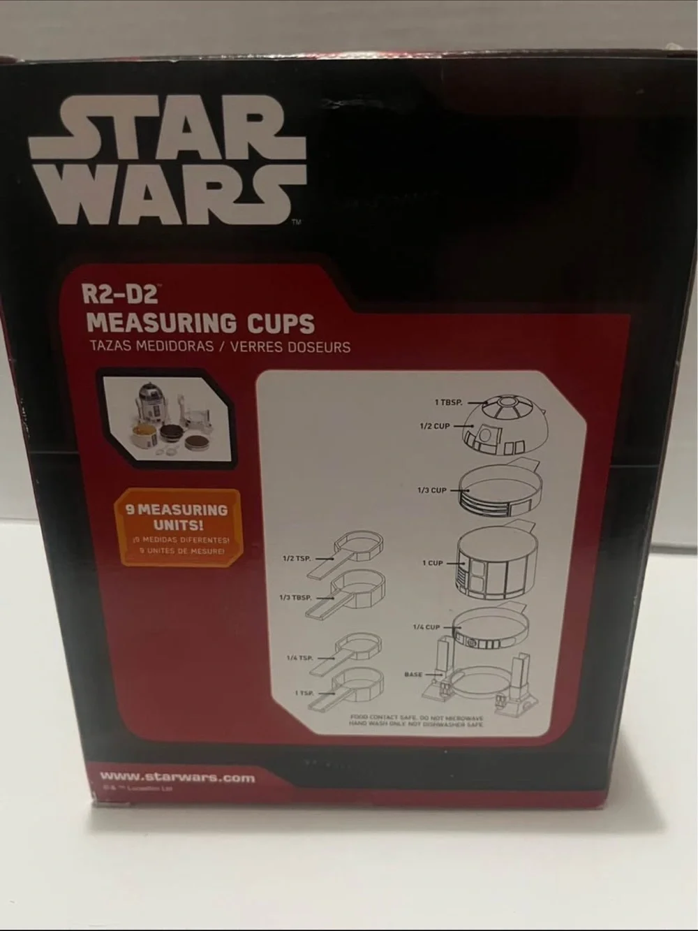 NWT Star Wars R2-D2 Measuring Cups - White & Blue